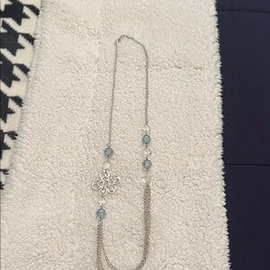 Elegant Silver and Blue Necklace